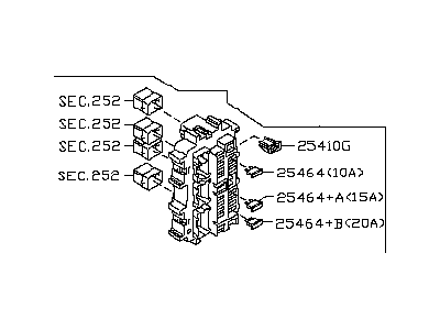 Infiniti M35h Relay Block - 24350-1PP1A