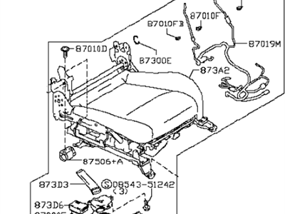 Infiniti Q70L Seat Cushion - 87300-1PS2B