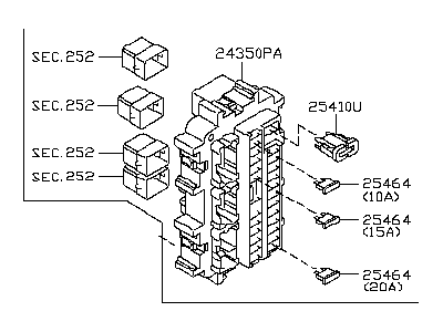Infiniti QX80 Relay Block - 24350-5ZM0A