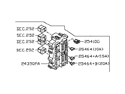 Infiniti M35h Relay Block - 24350-1MG1B