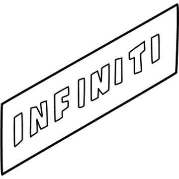 Infiniti 90891-1W312 Rear Emblem Letters