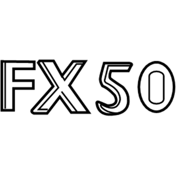 2010 Infiniti FX35 Emblem - 90896-1CA0A