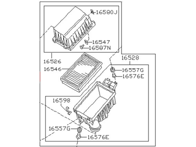 Infiniti QX4 Air Filter Box - 16500-0W000