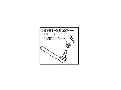 Infiniti D8640-EG00B Socket Kit-Tie Rod,Outer