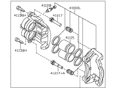 2015 Infiniti QX60 Brake Caliper - 41001-3JA0A
