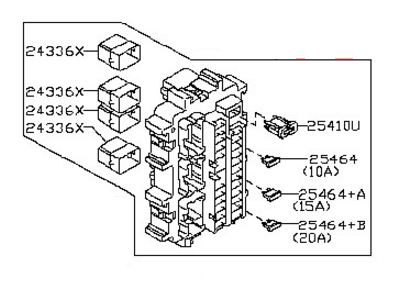 Infiniti FX35 Relay Block - 24350-1BA0A