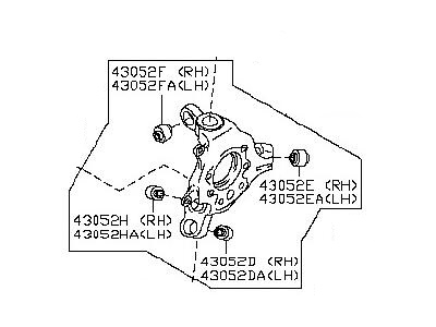 Infiniti Q40 Steering Knuckle - 43018-JK00B