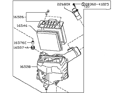 Infiniti G37 Air Filter Box - 16500-EV11A
