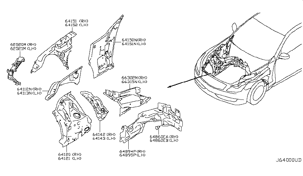 55501-2L702 - Genuine Infiniti Parts