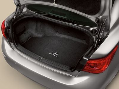 Infiniti Carpeted Trunk Mat (Black With Infiniti Logo) 999E3-J2003