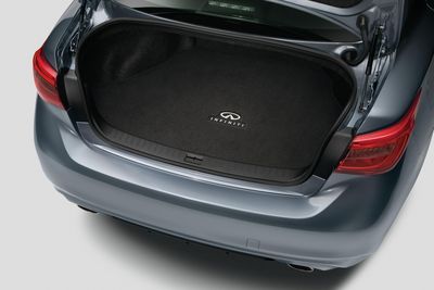 Infiniti Carpeted Trunk Mat (Black With Infiniti Logo) 999E3-J2000