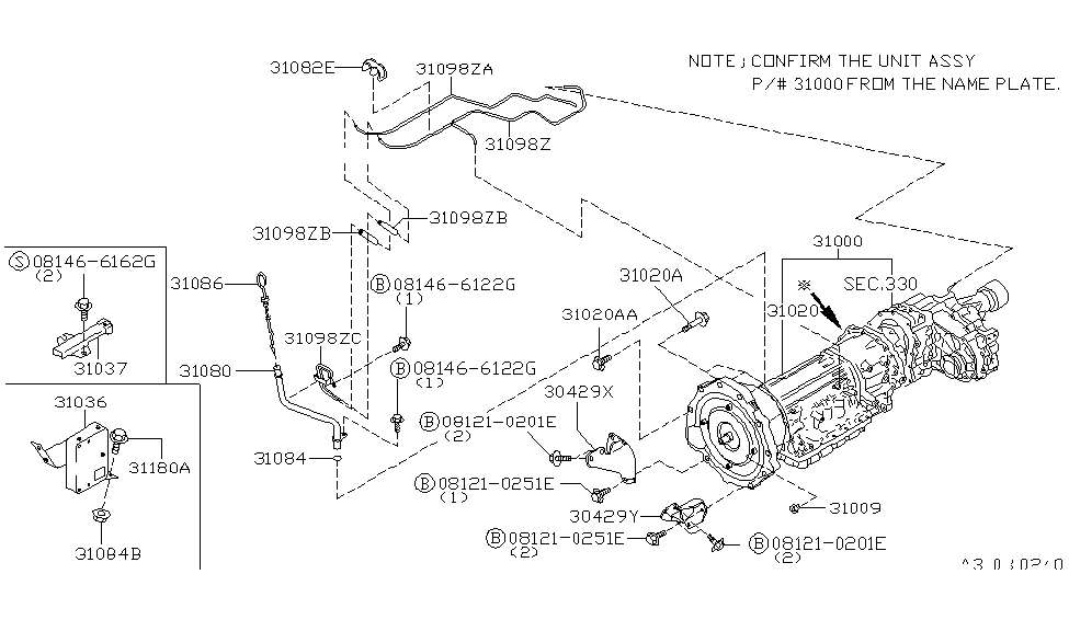 Infiniti 31036-1W301 Control Unit-Shift