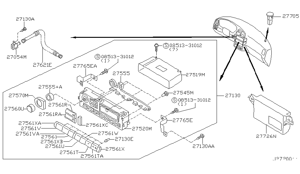 Infiniti 27561-7J170 Button-Auto Air Conditioner