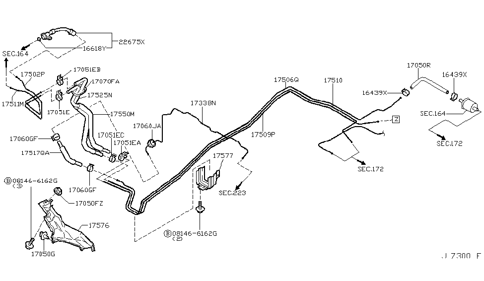 Infiniti 17502-4W001 Tube-Fuel Feed