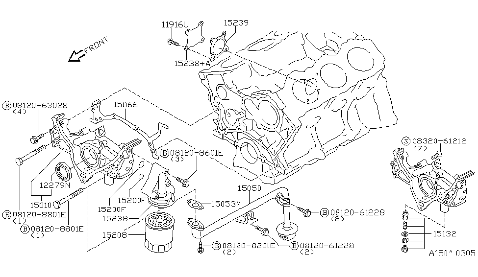 Infiniti 15238-0B010 Bracket-Oil Filter