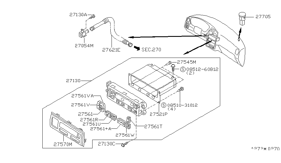 Infiniti 27561-1W210 Button Auto Air Conditioner