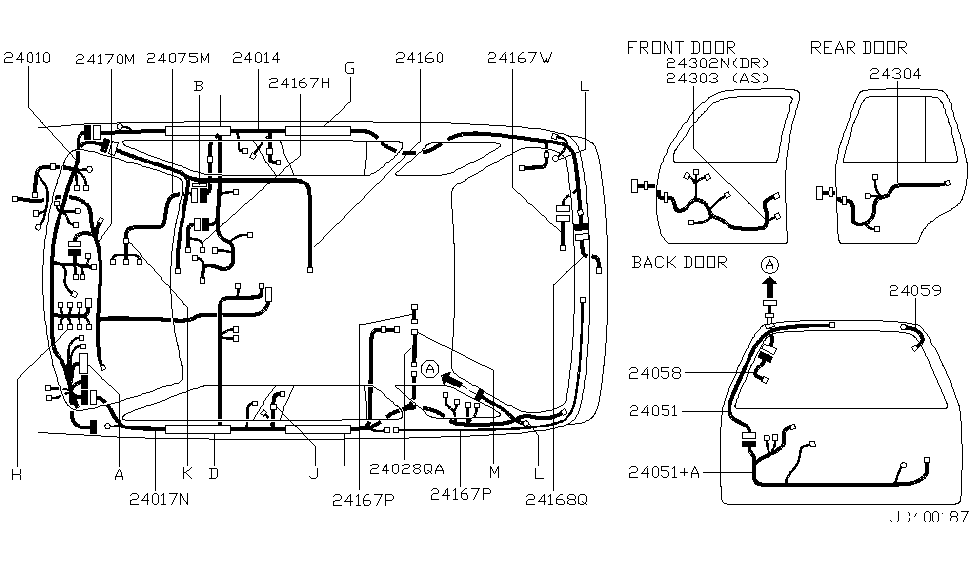 Infiniti 24015-2W670 Harness-Body