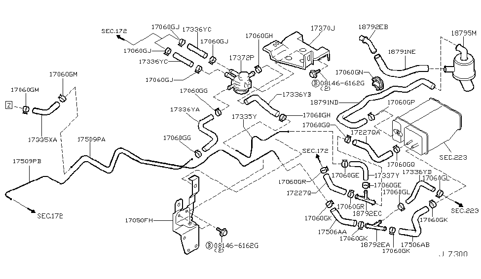 Infiniti 17339-5W500 Tube-Evaporation