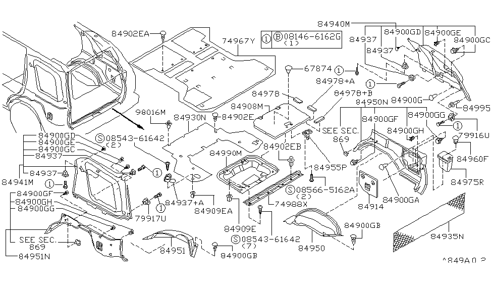 Infiniti 84904-6W101 Carpet-Luggage Floor