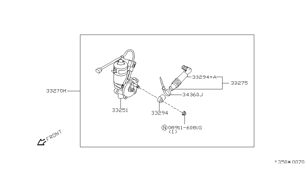 Infiniti 33274-0W420 Lever Complete-Transfer Control