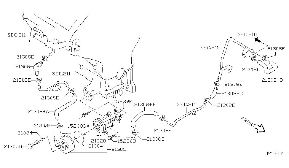 Infiniti 21340-4W002 Bracket-Oil Cooler Mounting