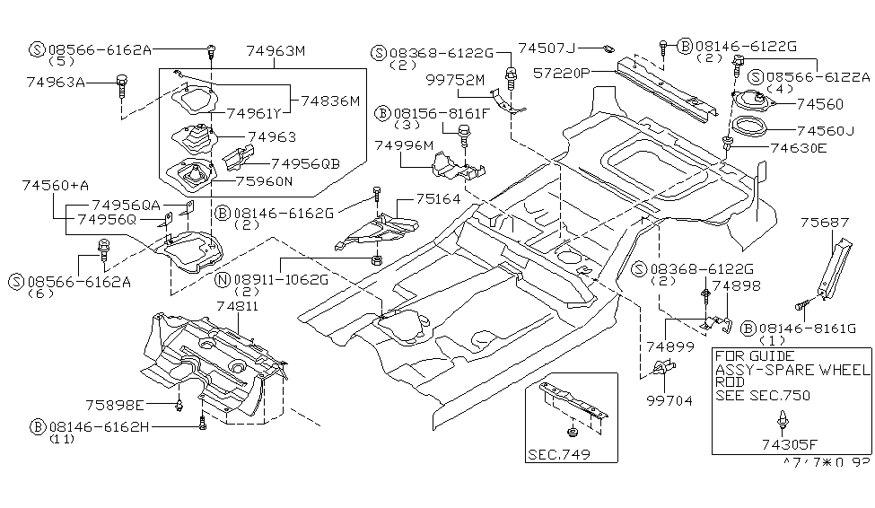 Infiniti 75686-1W200 Stay-Panhard Rod Bracket