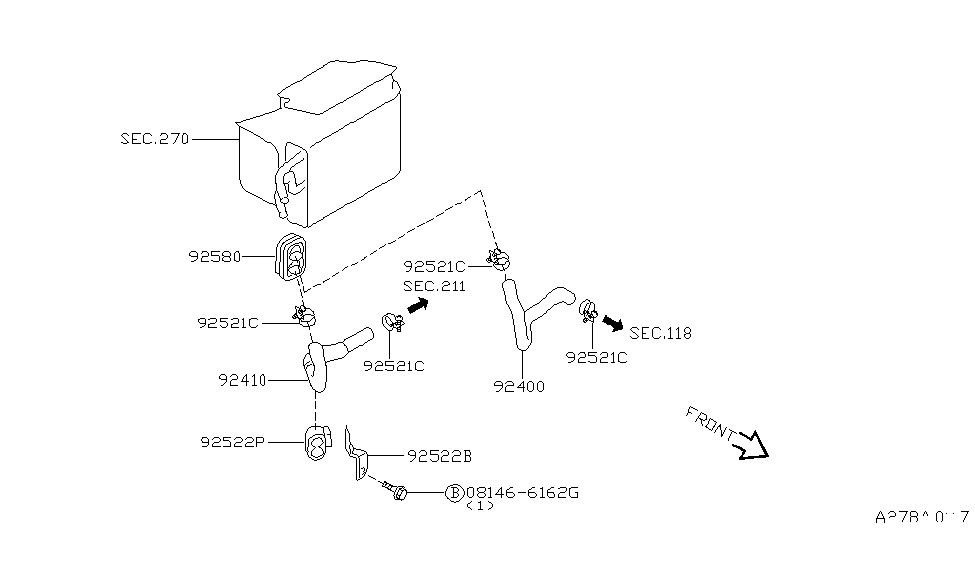 Infiniti 92522-0W000 Clip