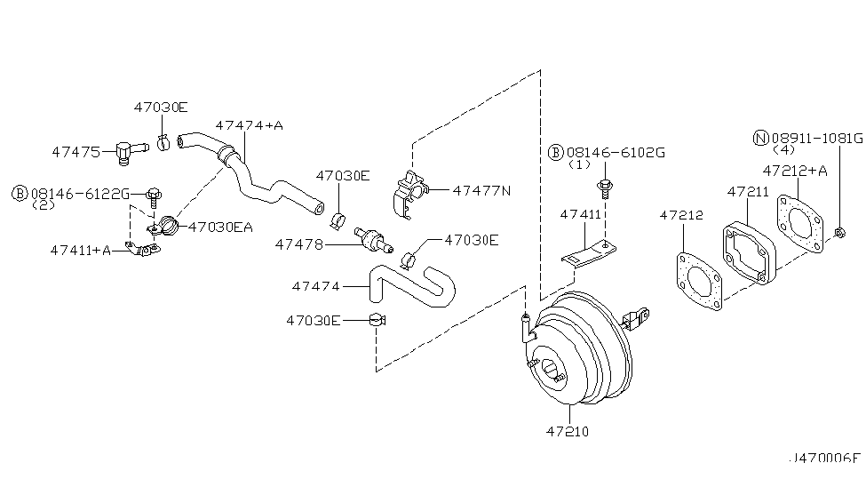 Infiniti 47411-4W000 Bracket