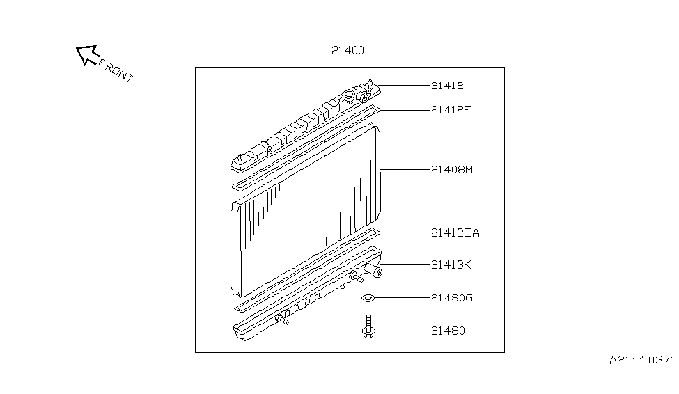 Infiniti 21463-AG910 Tank Kit-Radiator Lower