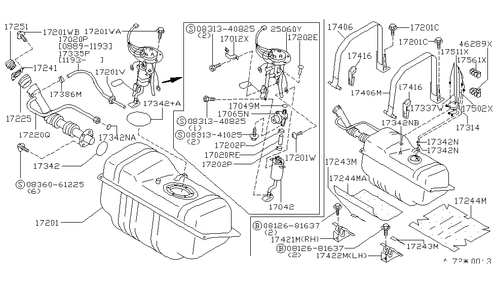 Infiniti 17416-60U00 Spacer-Fuel Tank