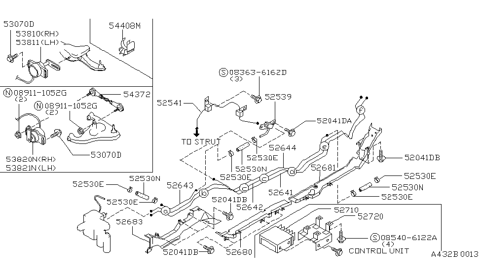 Infiniti 53811-64U00 Sensor Assembly-Height