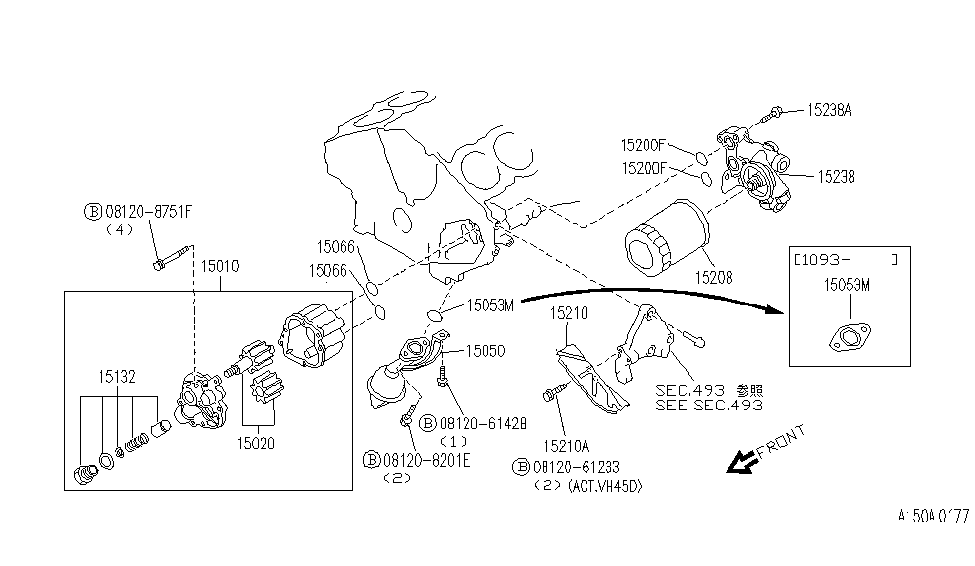 Infiniti 15210-64U00 Plate-Catch,Oil