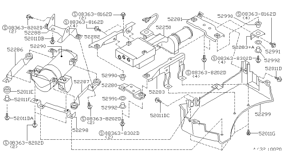 Infiniti 52284-70U00 Bracket-Rear Control Valve