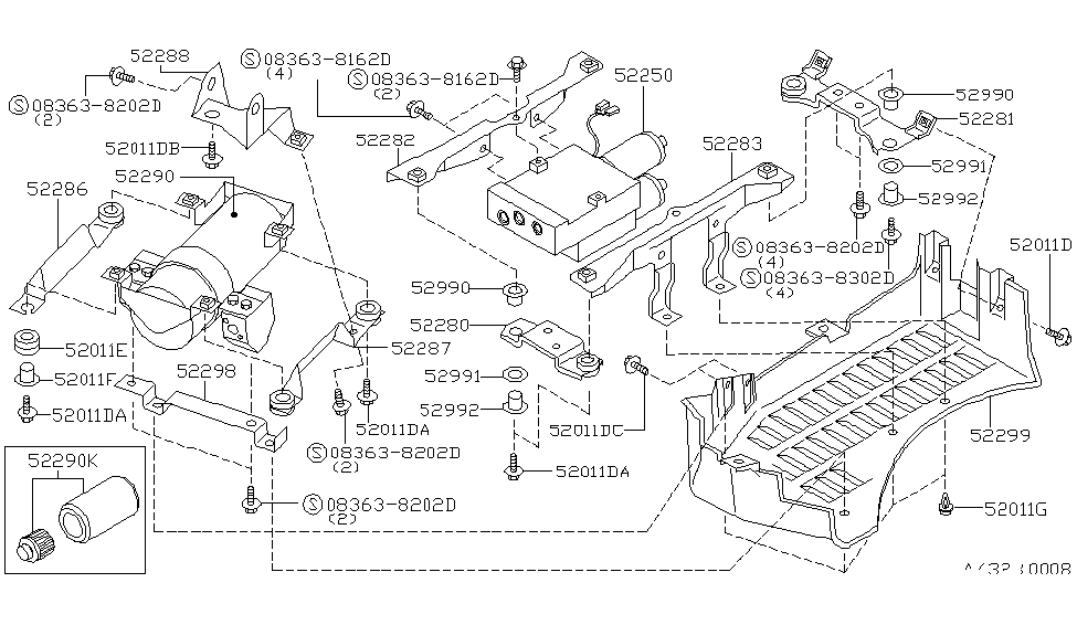 Infiniti 52281-62U00 Bracket-Rear Control Valve