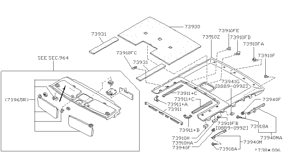 Infiniti 73940-60U02 Grip Assembly-Assist