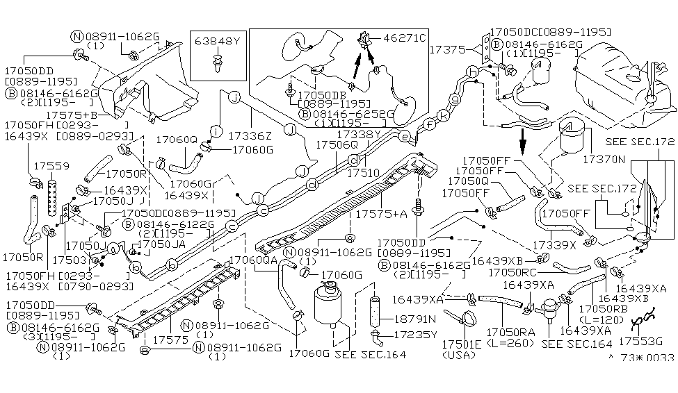 Infiniti 17559-41G00 Protector-Fuel Hose