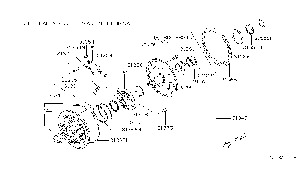 Infiniti 31366-51X01 Gasket Oil Pump