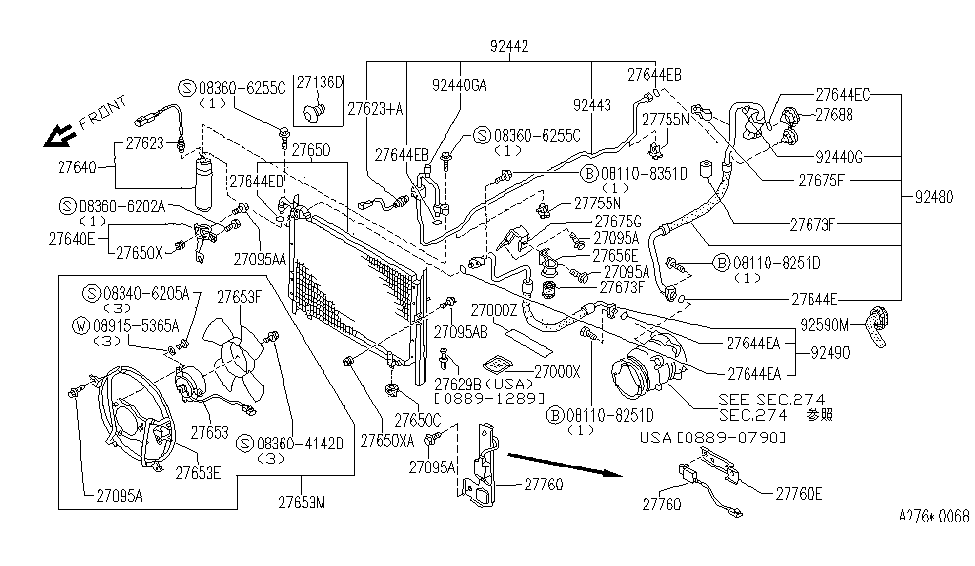 Infiniti 27090-60U01 Label Air Con