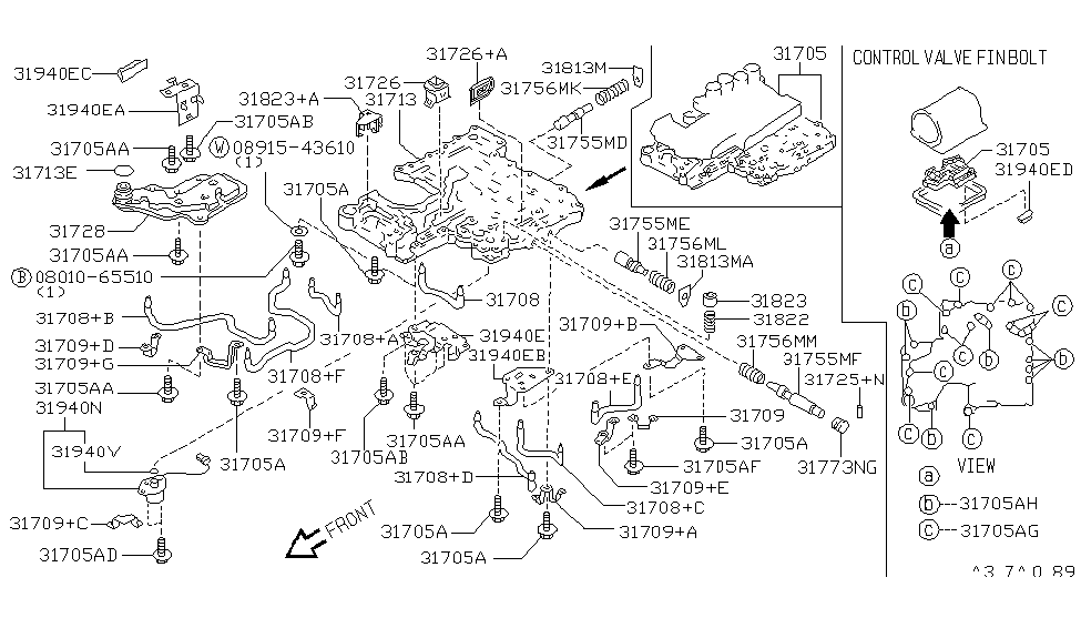 Infiniti 31708-41X21 Tube-Connector,Control Valve