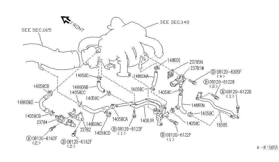 Infiniti 16585-60U00 RESONATOR Assembly