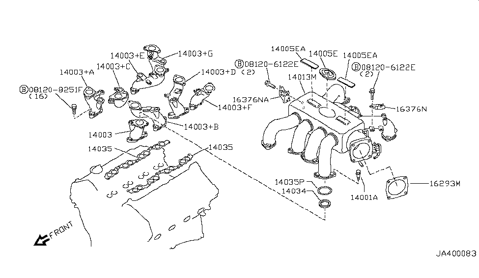 Infiniti 13275-60U10 Bolt