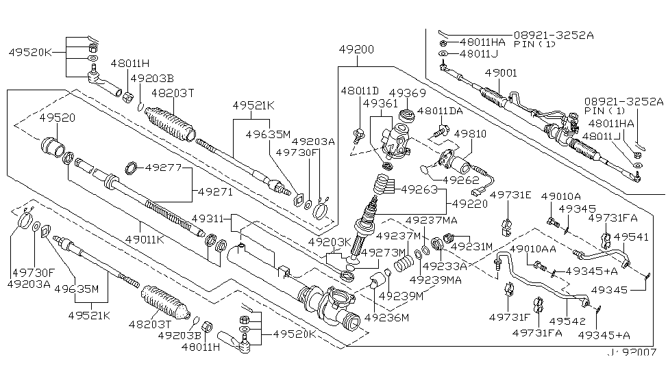 Infiniti 49361-33P00 Housing Assy-Rear