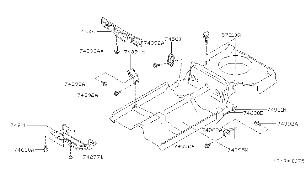 Infiniti 74535-60U00 Brace Assy-Rear Seat Back