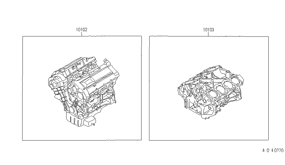 Infiniti 10103-60U00 Engine Assy-Short