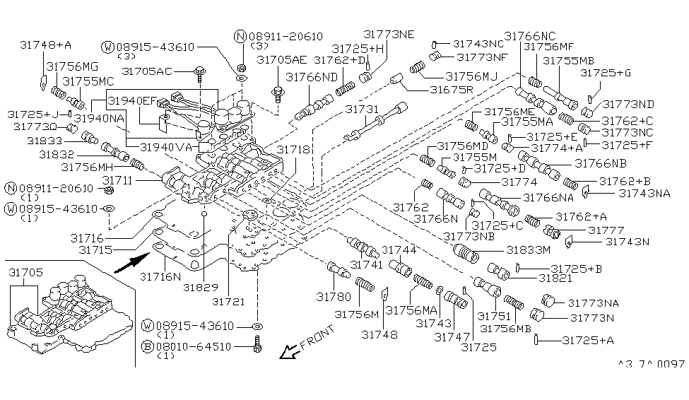 Infiniti 31777-51X00 Sleeve-Valve Shift