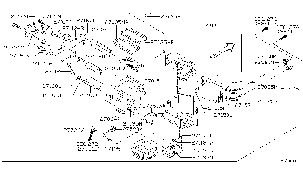 Infiniti 27110-2Y975 Heating Unit-Front