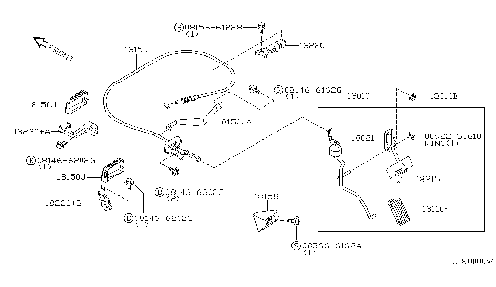 Infiniti 18005-2Y905 Lever ASY Pedal