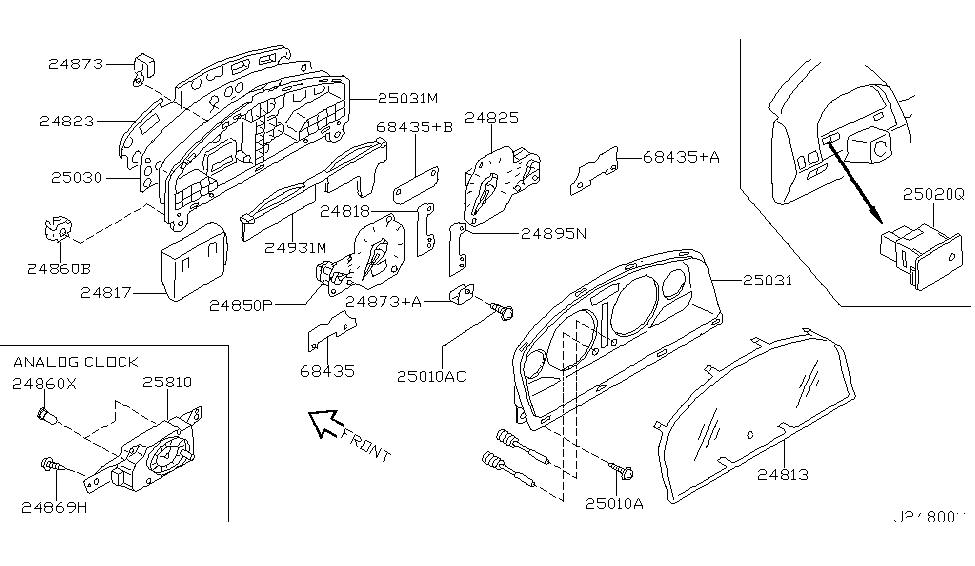 Infiniti 24890-2Y500 Lens-Warning Lamp