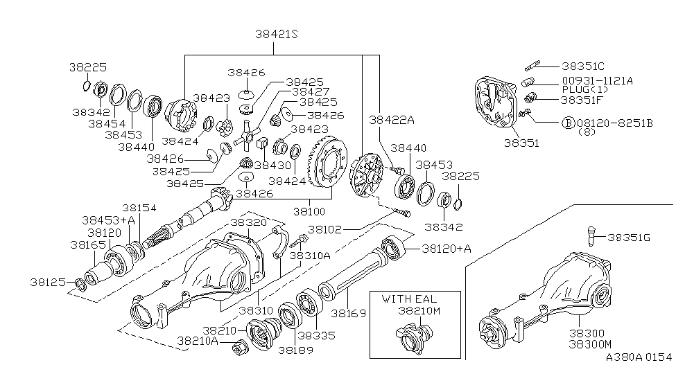 Infiniti 38100-01S60 Gear Set-Final Drive