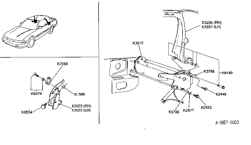 Infiniti K3912-9X001 Gasket-Main Pivot Bracket